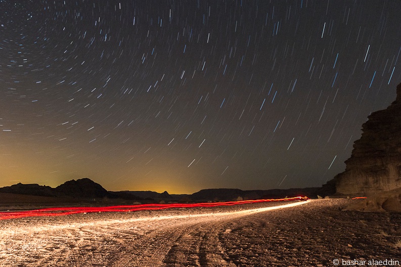 Spectacular Star Trails Dazzle Over Jordan Desert (Photo)